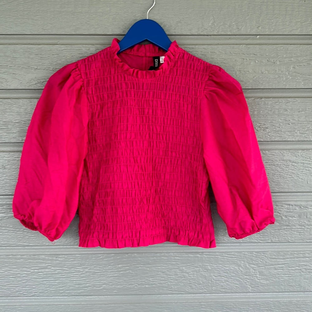 Fuxia crop top h&m